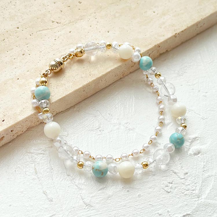 オリジナルキット / 初心者キット 2連の天然石ブレスレット | ビーズ
