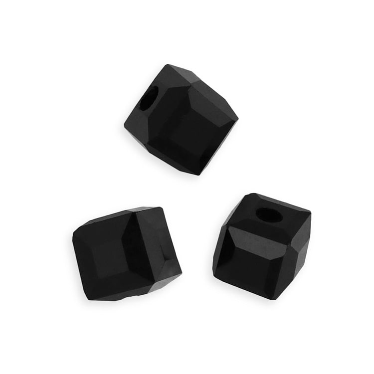 ガラスビーズ キューブカット BK 約3mm｜ガラス素材・アクセサリー
