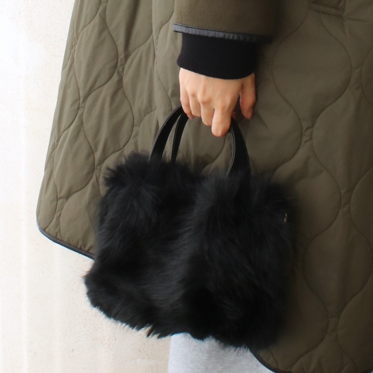 専用★ハンドメイド★ ミニチュア ファーバッグ ブラック 他6点 H-12) フェイクファーバッグ / 2way | ビーズ・パーツなどの