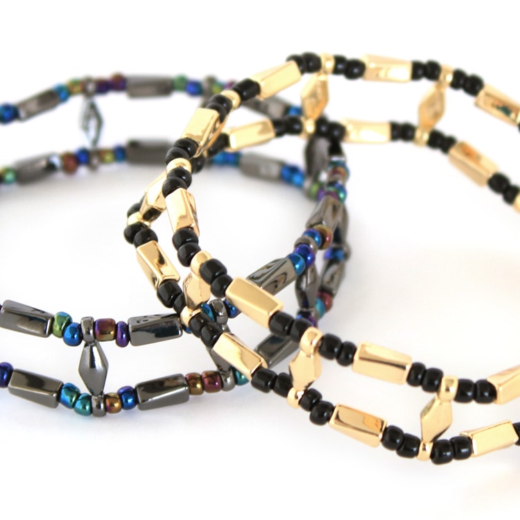 B-168) ビーズデザインバングル | ビーズ・パーツなどのハンドメイド