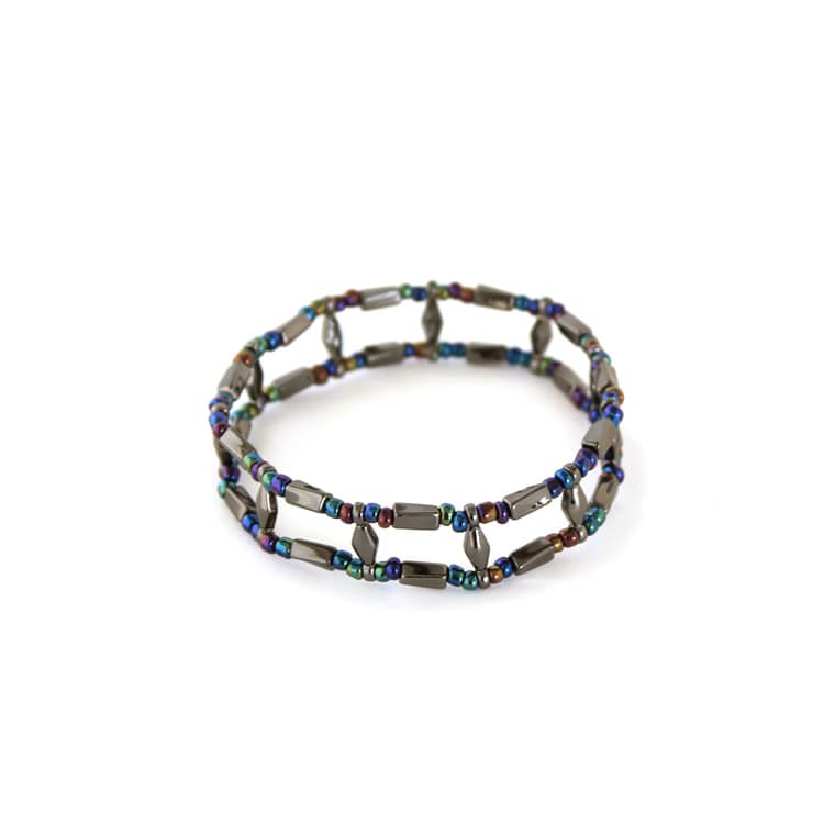 ❤❴¥6888❵ ❴新品❵ハンドメイド天然石ビーズバングル.リング2点 B-168) ビーズデザインバングル | ビーズ・パーツなどのハンドメイド