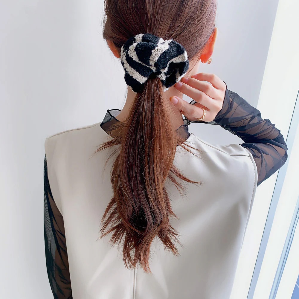 S-559) ニットシュシュ | ビーズ・パーツなどのハンドメイドパーツ