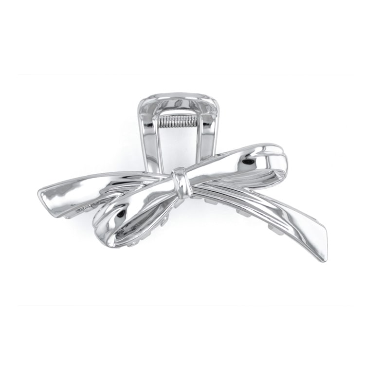 SILVER COLLECTION 銀製品リボンツキ　リーフ　一輪(シルバー) V-577) シルバーリボンバンスクリップ | ビーズ・パーツなどの