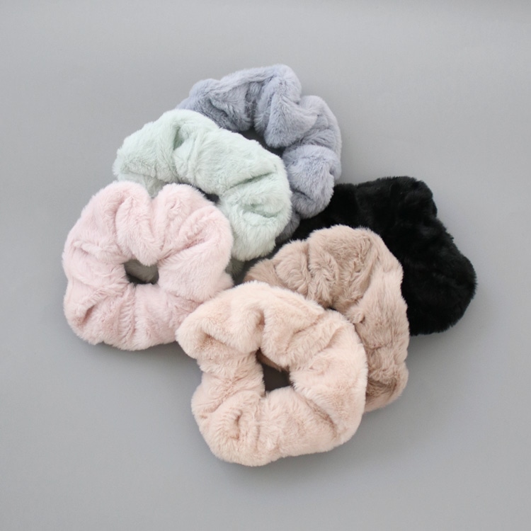 フェイクファーシュシュ ニット帽.フェイクファーバッググレー.ヘアシュシュ – STORE ONLINE WEGO 帽子