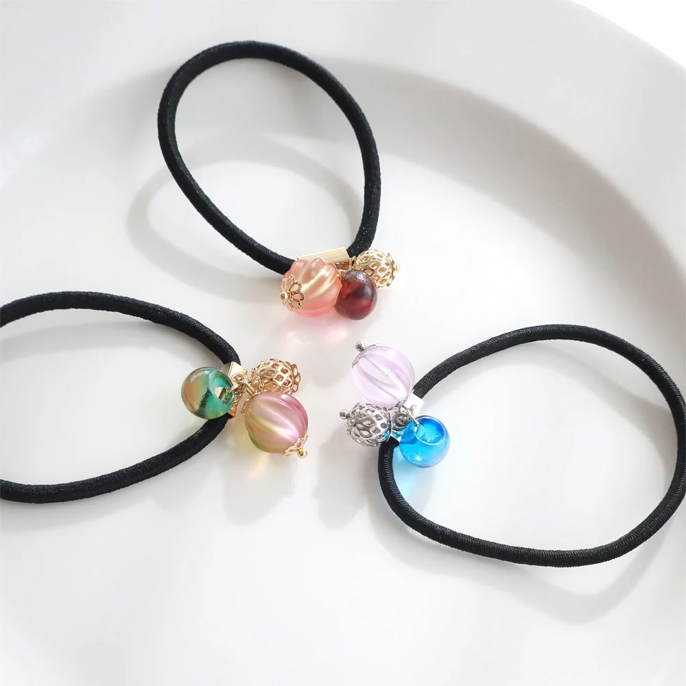 S-629) 桜モチーフゴムポニー | ビーズ・パーツなどのハンドメイド