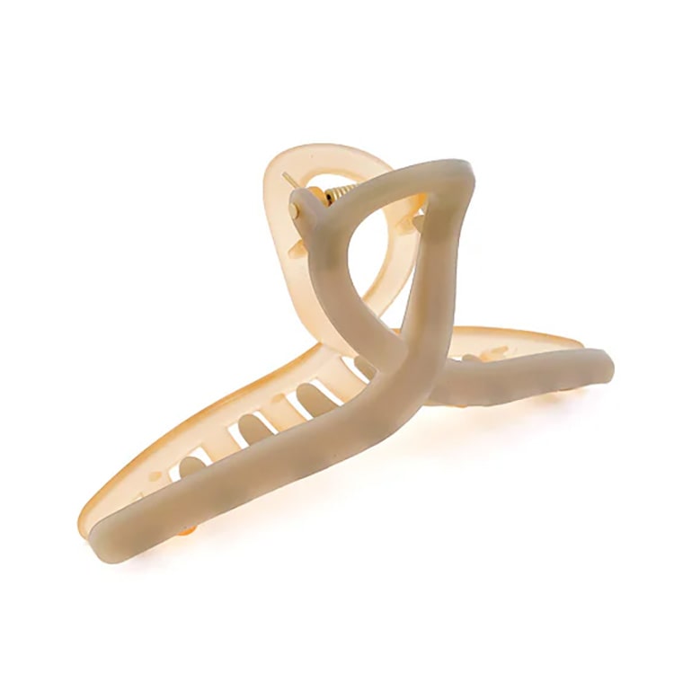 V-439) バイカラーツイストバンスクリップ | ビーズ・パーツなどの