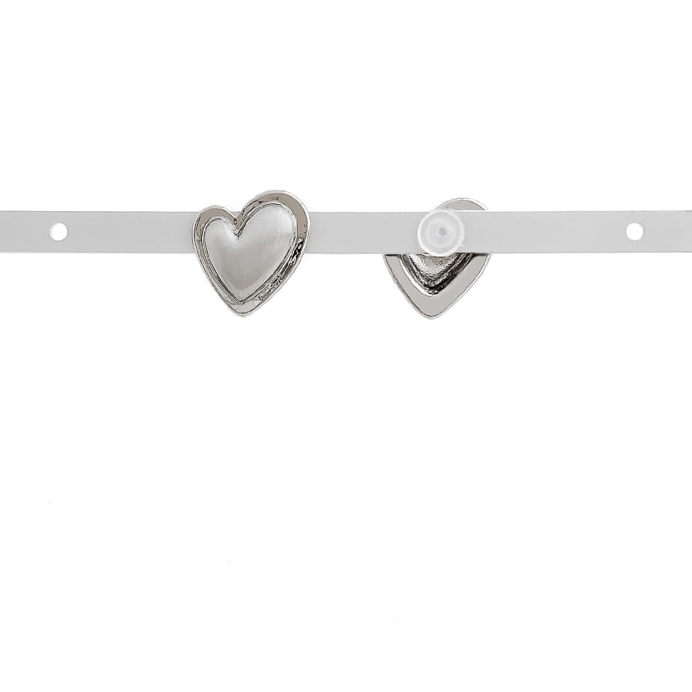 P-975) マットハート樹脂ピアス | ビーズ・パーツなどのハンドメイド