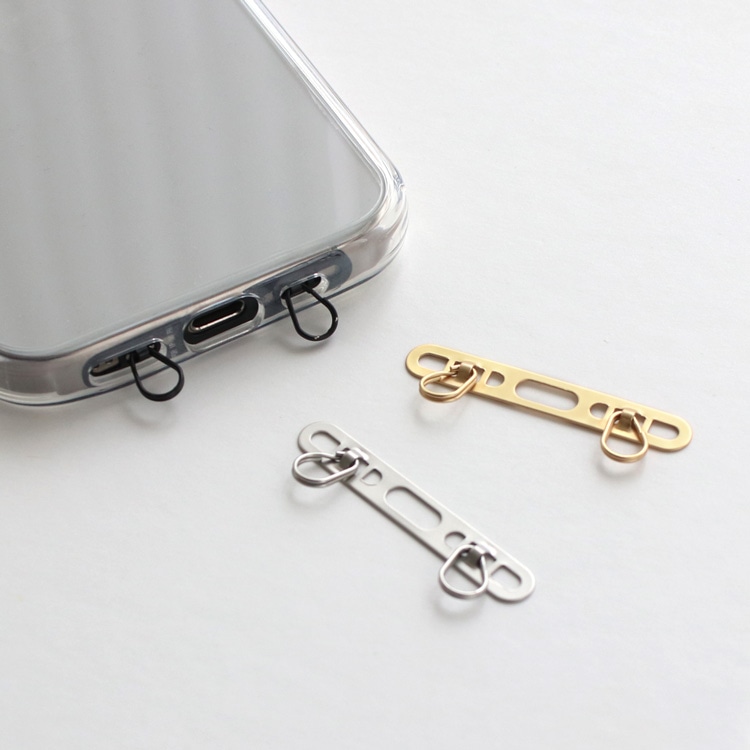 ストラップダブルホルダー / ステンレス | ビーズ・パーツなどの