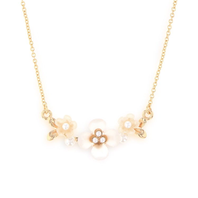 【美品・保管袋付き】エンラセ／Amour ビーズネックレス N-335) アクリルフラワーネックレス | ビーズ・パーツなどの