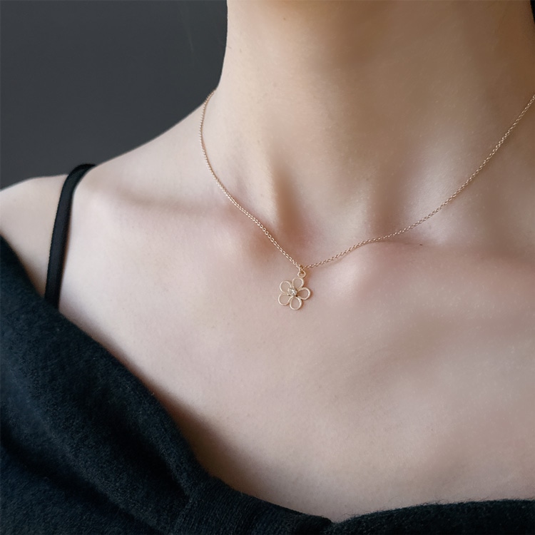 N-398) 和風フラワーネックレス | ビーズ・パーツなどのハンドメイド