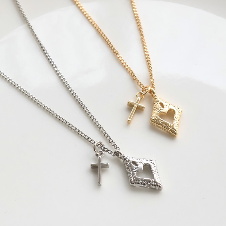 N-251) シェルハートネックレス | ビーズ・パーツなどのハンドメイド