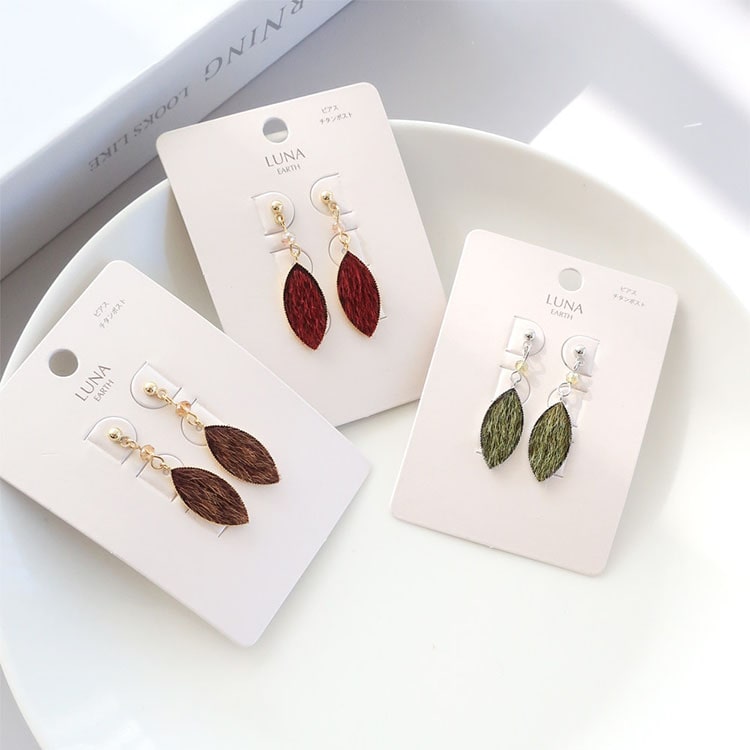 P-1014) ファーデザインチタンピアス | ビーズ・パーツなどの