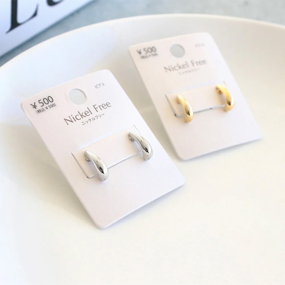 P-1066) メタルドロップピアス / ニッケルフリー | ビーズ・パーツなど