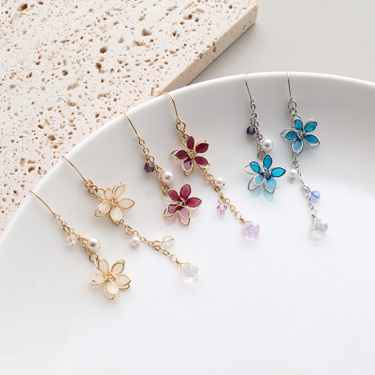 P-1220) ツイストフープピアス | ビーズ・パーツなどのハンドメイド