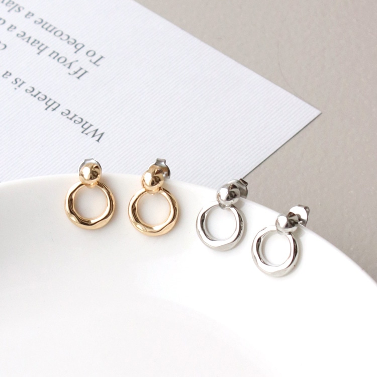 P-1206) フープデザインピアス / SURGICAL STAINLESS POST 316L