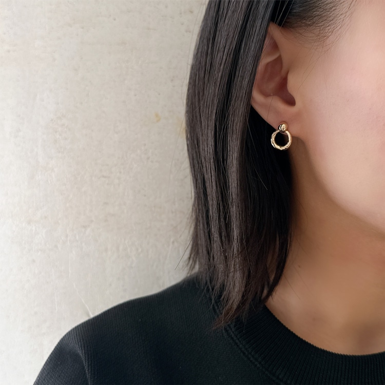P-1206) フープデザインピアス / SURGICAL STAINLESS POST 316L