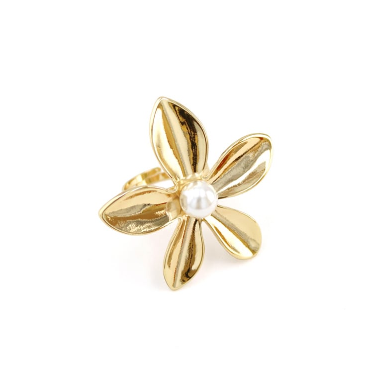 R-468) メタルフラワーリング | ビーズ・パーツなどのハンドメイド