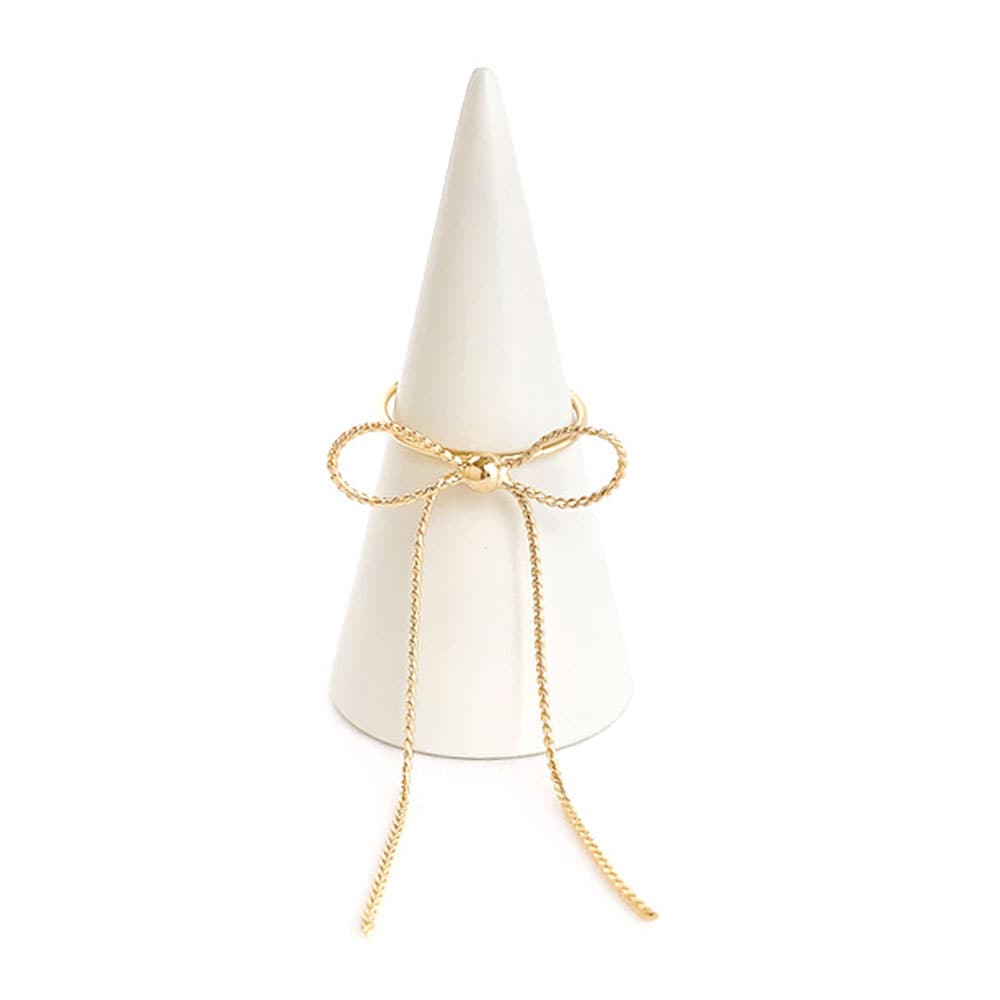 R-380) チェーンリボンリング | ビーズ・パーツなどのハンドメイド