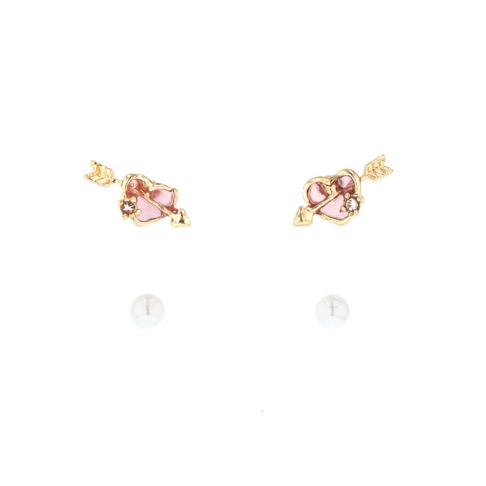 P-1060) ハート×パールセットチタンピアス | ビーズ・パーツなどの