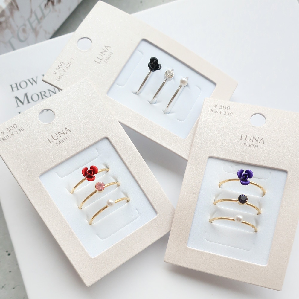 R-414) ローズモチーフセットリング | ビーズ・パーツなどの