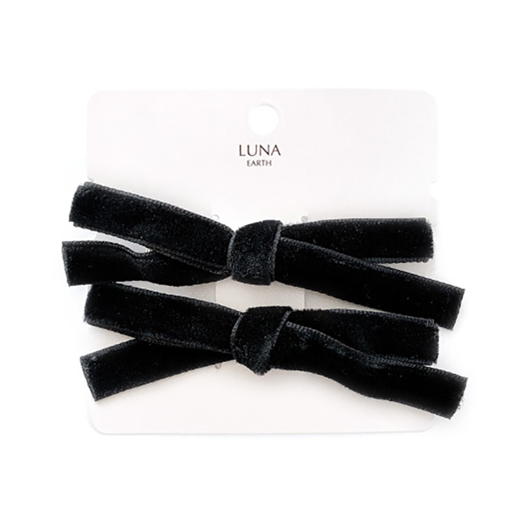 C-276) ベロアリボンセットクリップ | ビーズ・パーツなどの