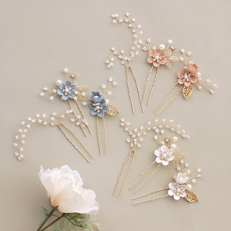 K-185) ヘッドドレス / パールフラワー | ビーズ・パーツなどの