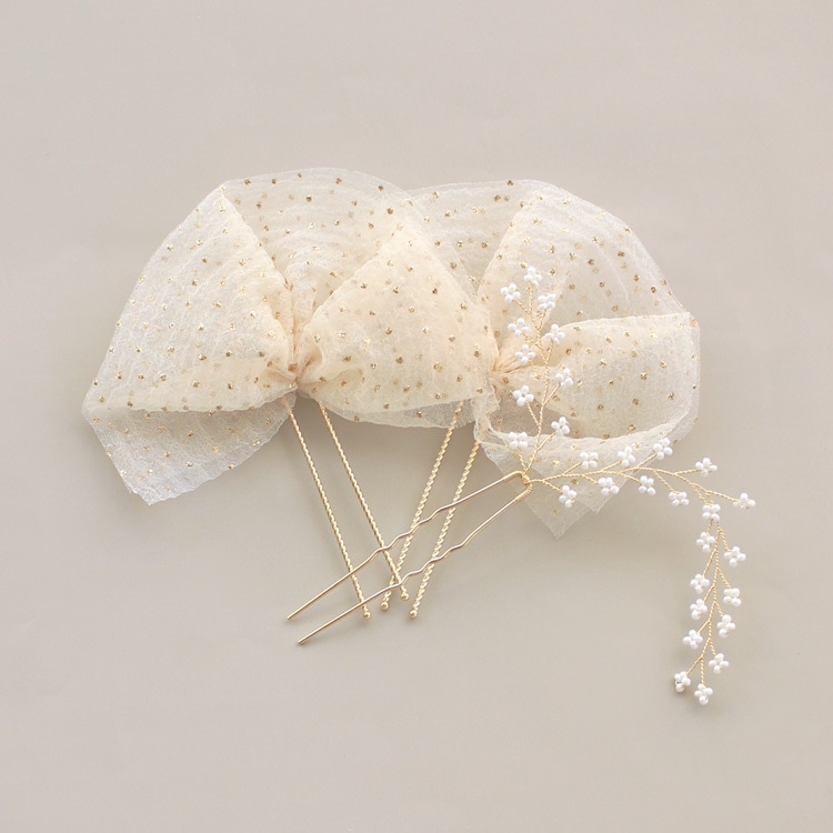 K-185) ヘッドドレス / パールフラワー | ビーズ・パーツなどの