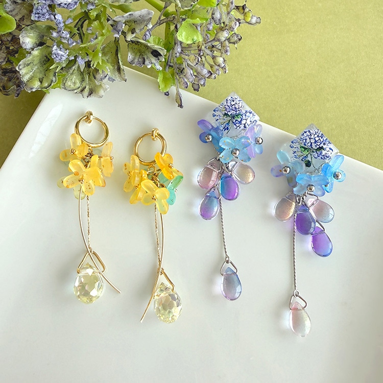 レジン・ネイル用シール 紫陽花 / PU | ビーズ・パーツなどの