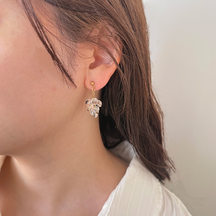 ステンレスポスト＆キャッチピアス（丸玉・横カン付） R 3mm丸玉