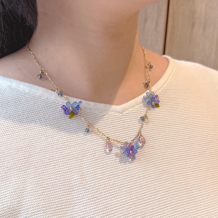 アクリルフラワー / 4弁花 / GR | ビーズ・パーツなどのハンドメイド