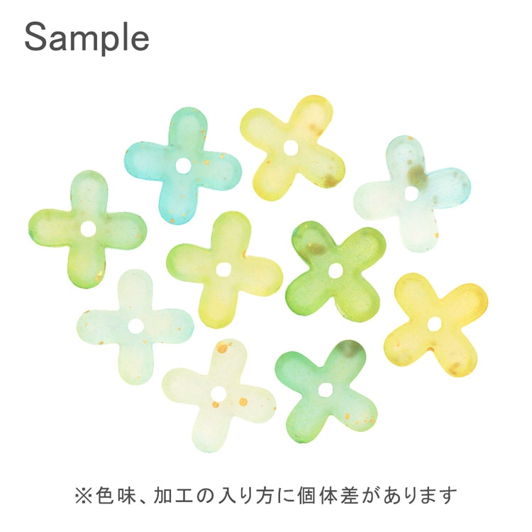 アクリルフラワー / 4弁花 / GR | ビーズ・パーツなどのハンドメイド