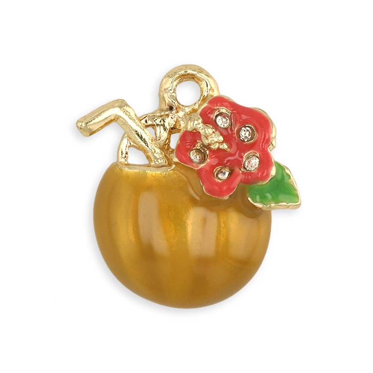 チャーム / ココナッツジュース（エポ入）/ BR・G5 | ビーズ・パーツ