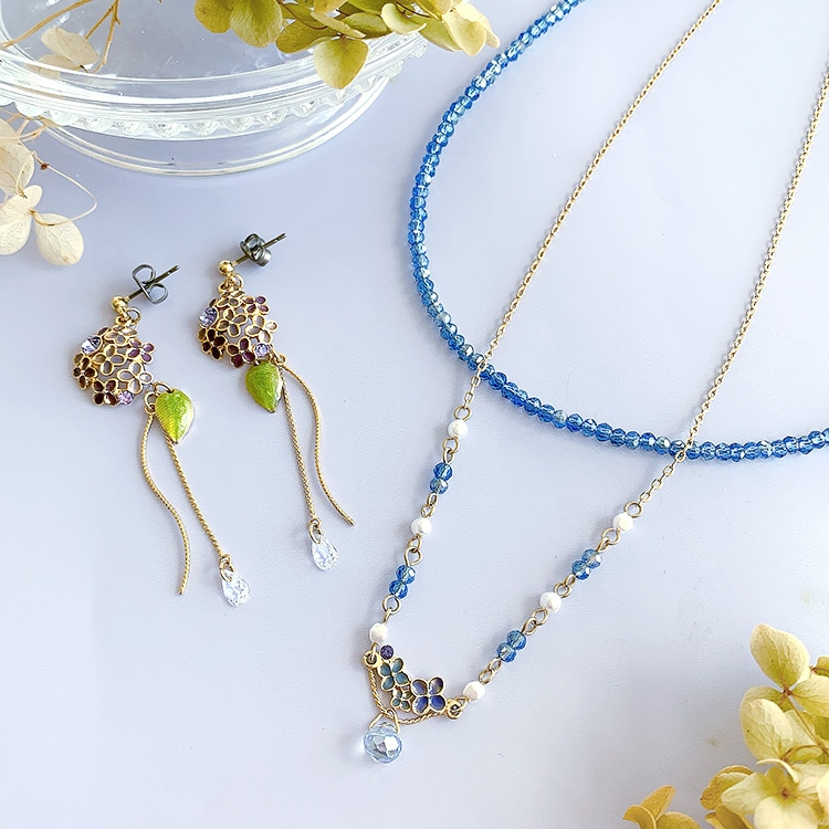 チャーム / 紫陽花 / PU・G5 ｜アクセサリーチャーム・ハンドメイド