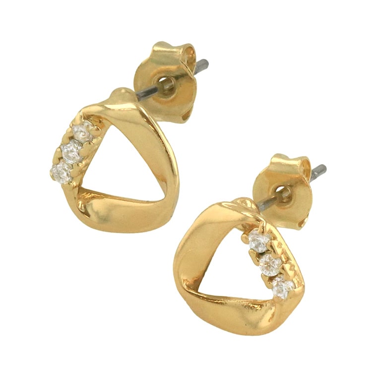 ステンレスポストピアス（トライアングル）/ CR・G5 | ビーズ・パーツ