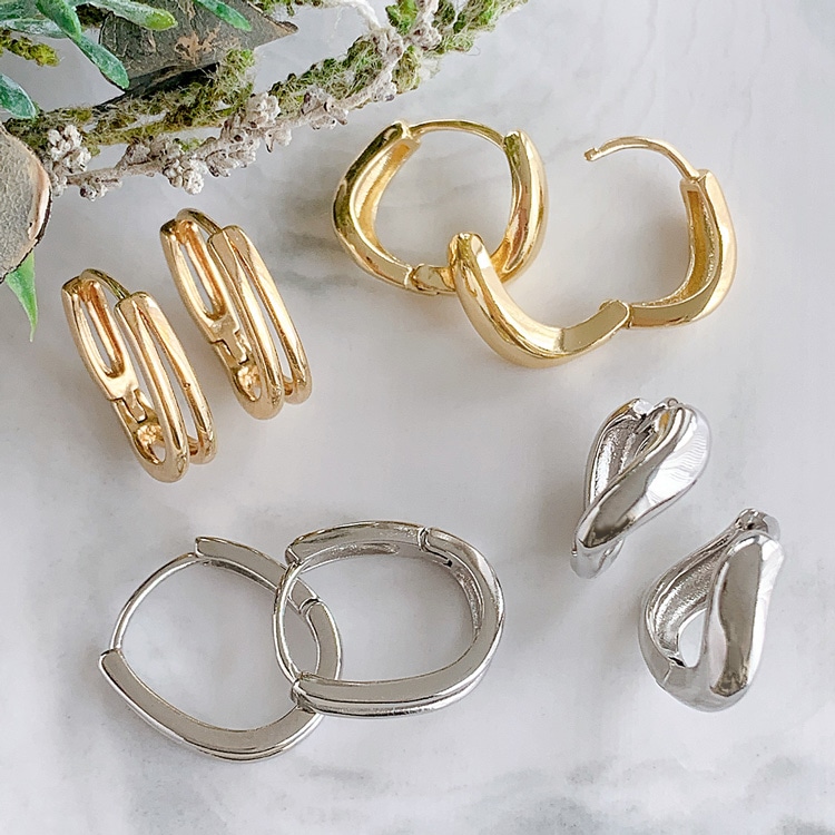 ワンタッチピアス ニッケルフリー（フープ・ニュアンス）R | ビーズ