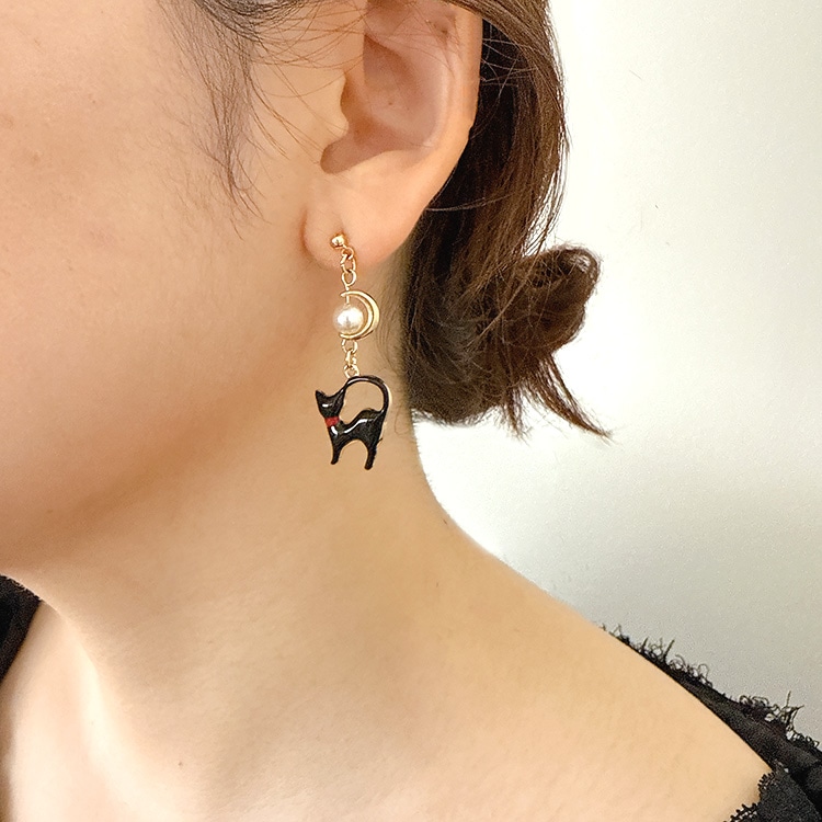 チャーム / 黒猫（エポ入） / BK・G5 ｜アクセサリーチャーム