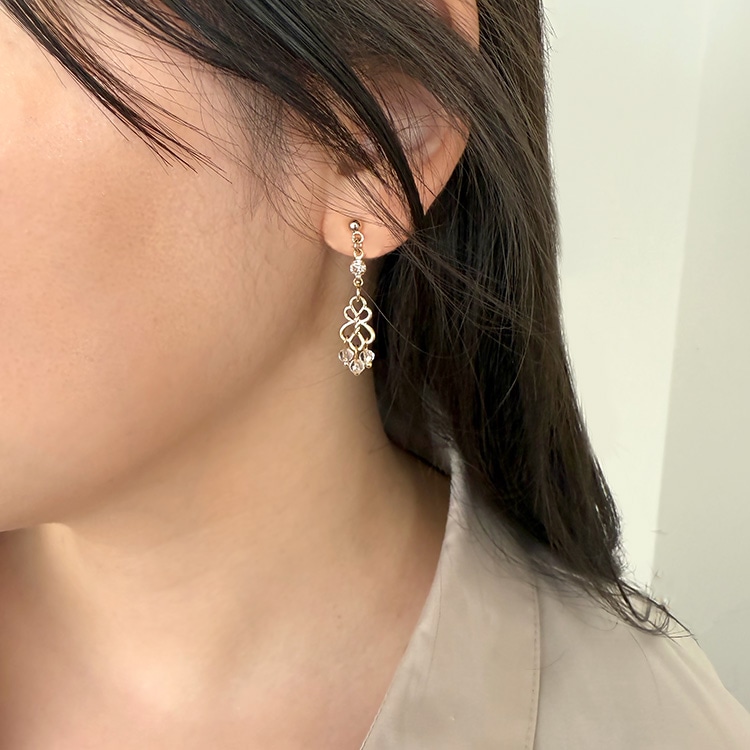 ジョイントパーツ（つなぎパーツ） アラベスク R 約12×8mm｜メタル素材 