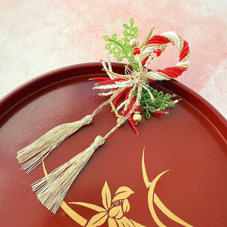 材料セット / 紅白のしめ縄飾り | ビーズ・パーツなどのハンドメイド