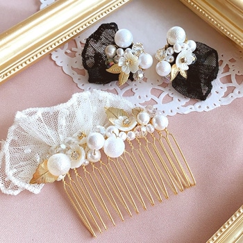 ヘアコーム（15山） R 約37×60mm｜アクセサリー金具・パーツ【パーツ