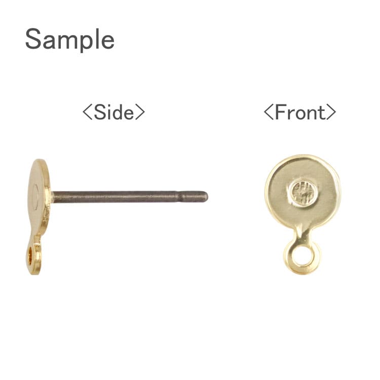 チタンポストピアス（平皿 カン付 キャッチ無し） R 平皿4.5mm(大袋