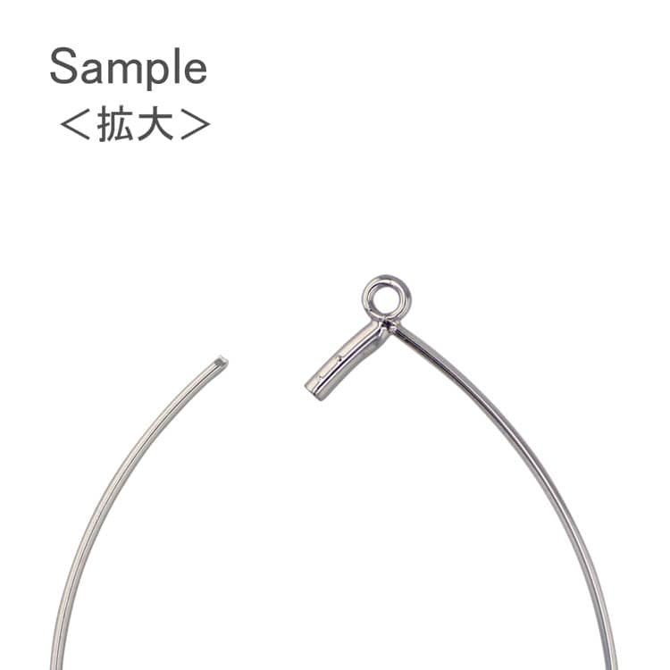 メタルパーツ ワイヤーフープ（シズク） R 約31～34 ×22～24mm｜メタル