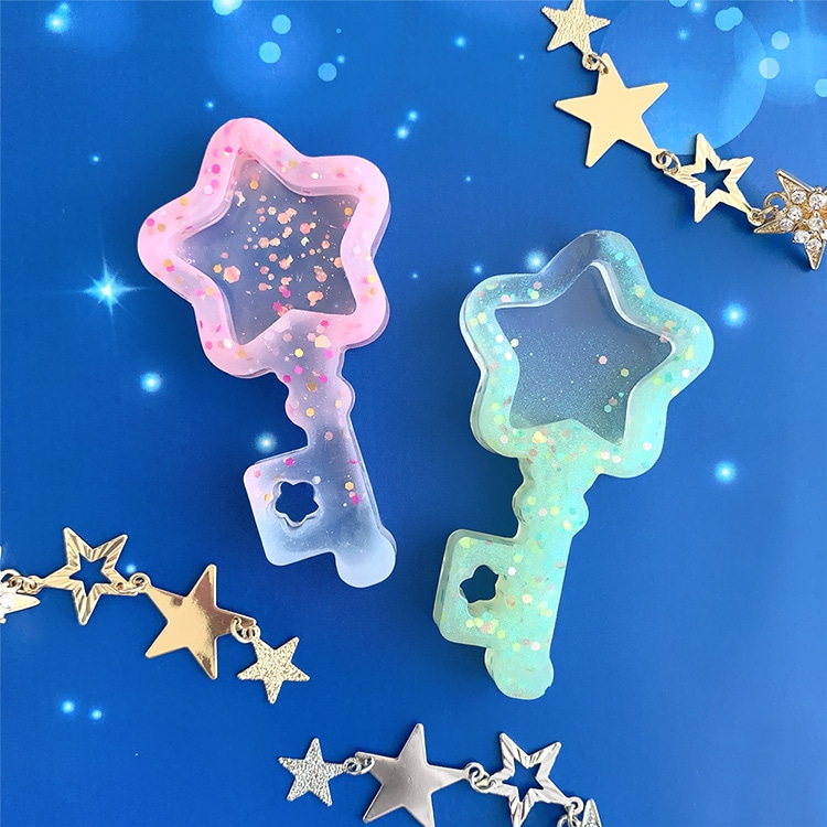 シリコンモールド / シェイカー 星鍵（フィルム2枚入り） | ビーズ