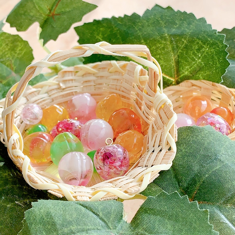 シリコンレジン型 / フルーツ8種（イチゴ・モモ・チェリー・レモン