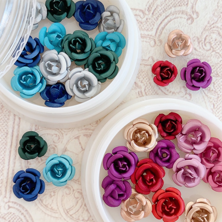 レジン＆ネイル メタルパーツ ローズ アソート / BU | ビーズ・パーツ