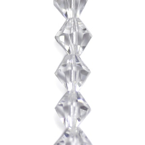 ガラスビーズ ソロバンカット クリア 約6mm｜ガラス素材・アクセサリー