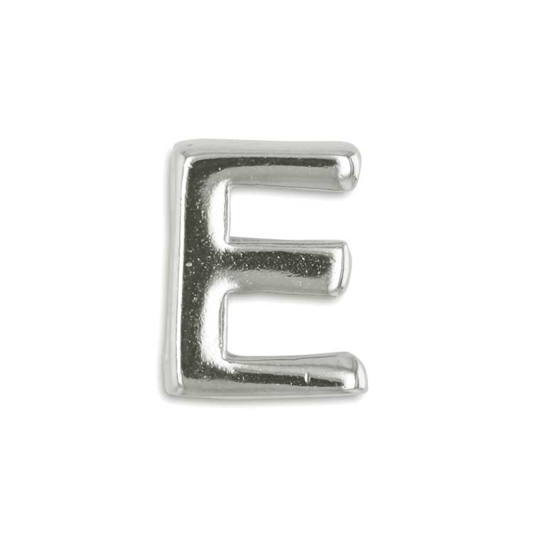 メタルビーズ イニシャルビーズ通し穴・E R 約0.8 × 0.6cm｜メタル素材 