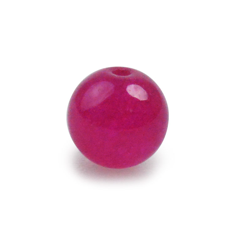 天然石 ラウンド カルセドニー（着色） レッドパープル 約6mm(10pcs
