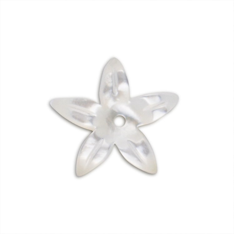 シェルパーツ フラワー WH 約12mm｜天然素材・アクセサリーパーツ
