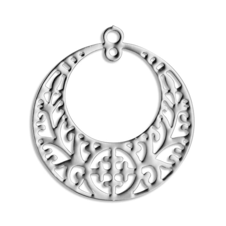透かしパーツ R 約19×20mm｜メタル素材パーツ・アクセサリーパーツ