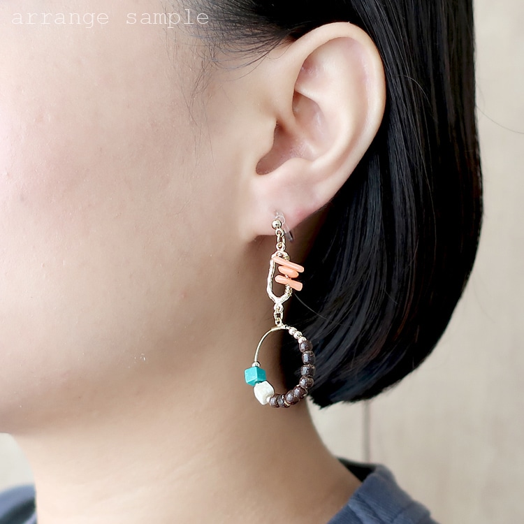樹脂ノンホールピアス（丸玉・カン付） R 約3mm丸玉(大袋